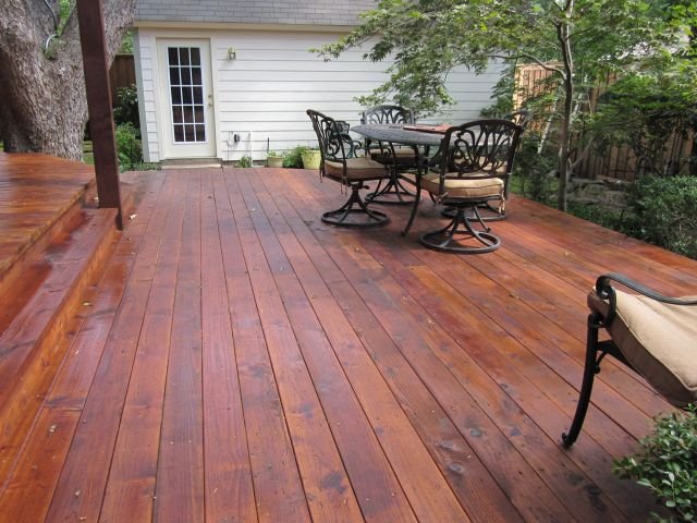 Custom wood deck built by 3D Custom Welding